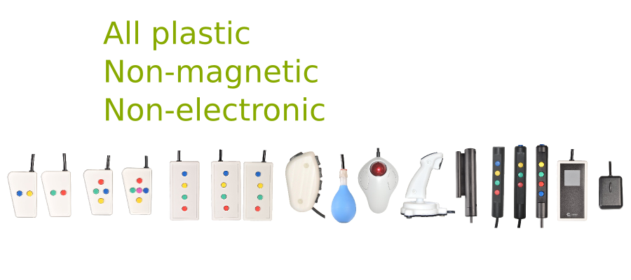 Choose from 24 response devices for functional MRI.
