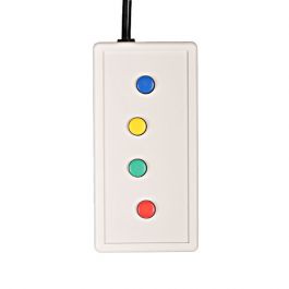 Fmri Button Box Fiber Optic Response Devices 4 Button Curve Left fMRI Response Pad